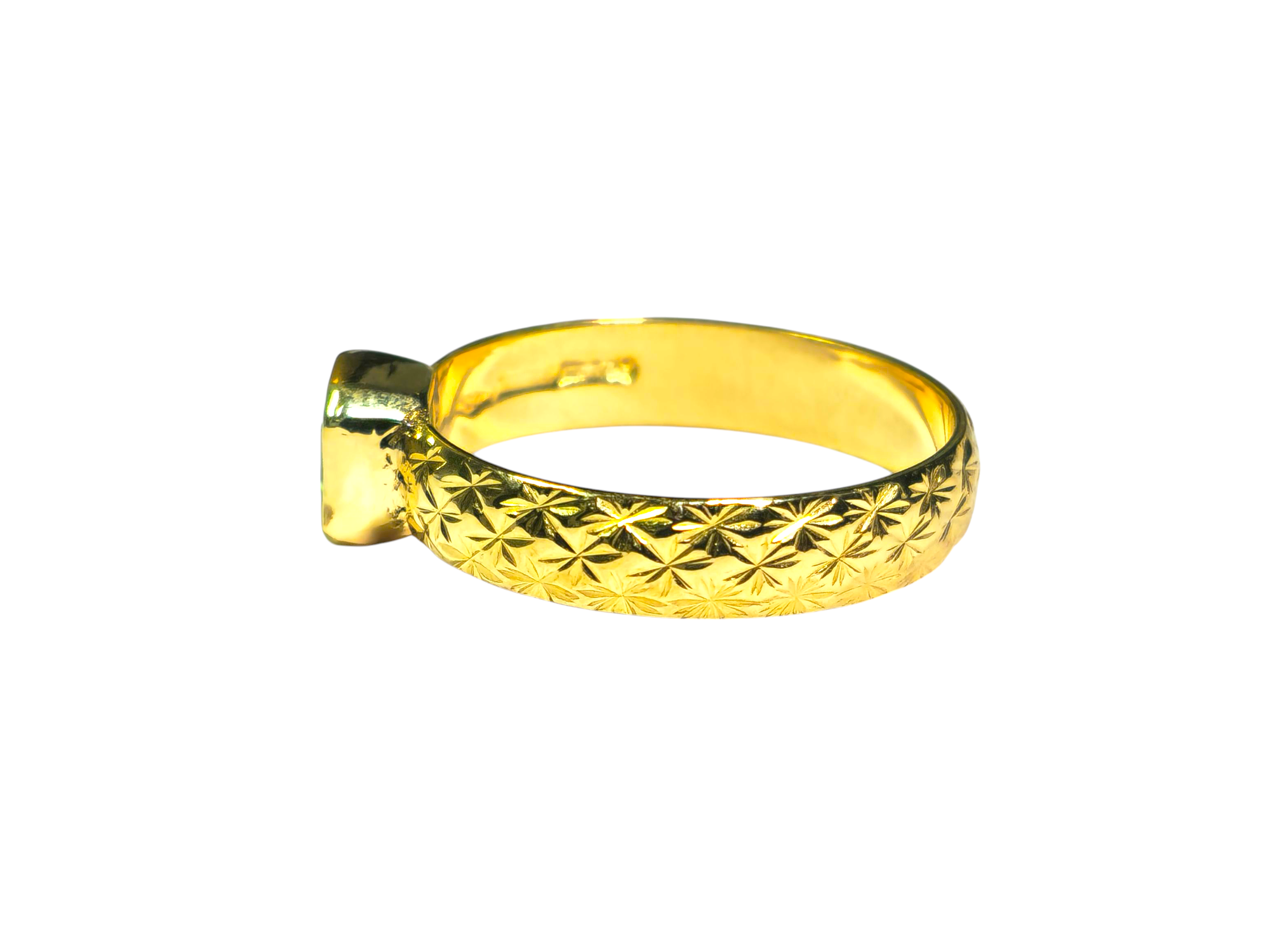 1 Carat Natural Emerald Band in 18k Gold
